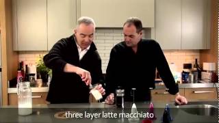 aerolatte  milk frother makes three layer caffè latte macchiato [upl. by Notlimah410]