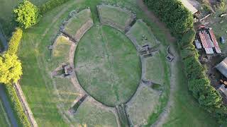 Caerleon Amphitheatre  Barracks  4K Drone Footage [upl. by Oigile]