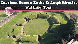 CAERLEON ROMAN BATHS amp AMPHITHEATRE WALES  Walking Tour  Pinned on Places [upl. by Oner377]