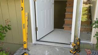 Jeld Wen Front Door Installation  Really crappy products and craftsmanship PART 1 [upl. by Kyd548]