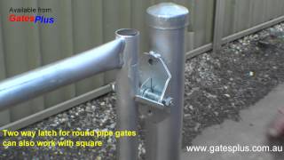 Gate Latch 2 way for round pipe and square [upl. by Toshiko]