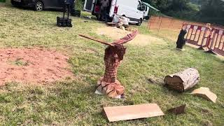 A fabulous range of wooden sculpture at Caerleon festival 2024 [upl. by Yerhcaz637]