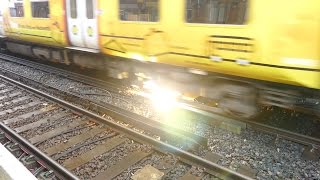 Merseyrail 507 009 making arcs at Birkdale station [upl. by Salene]